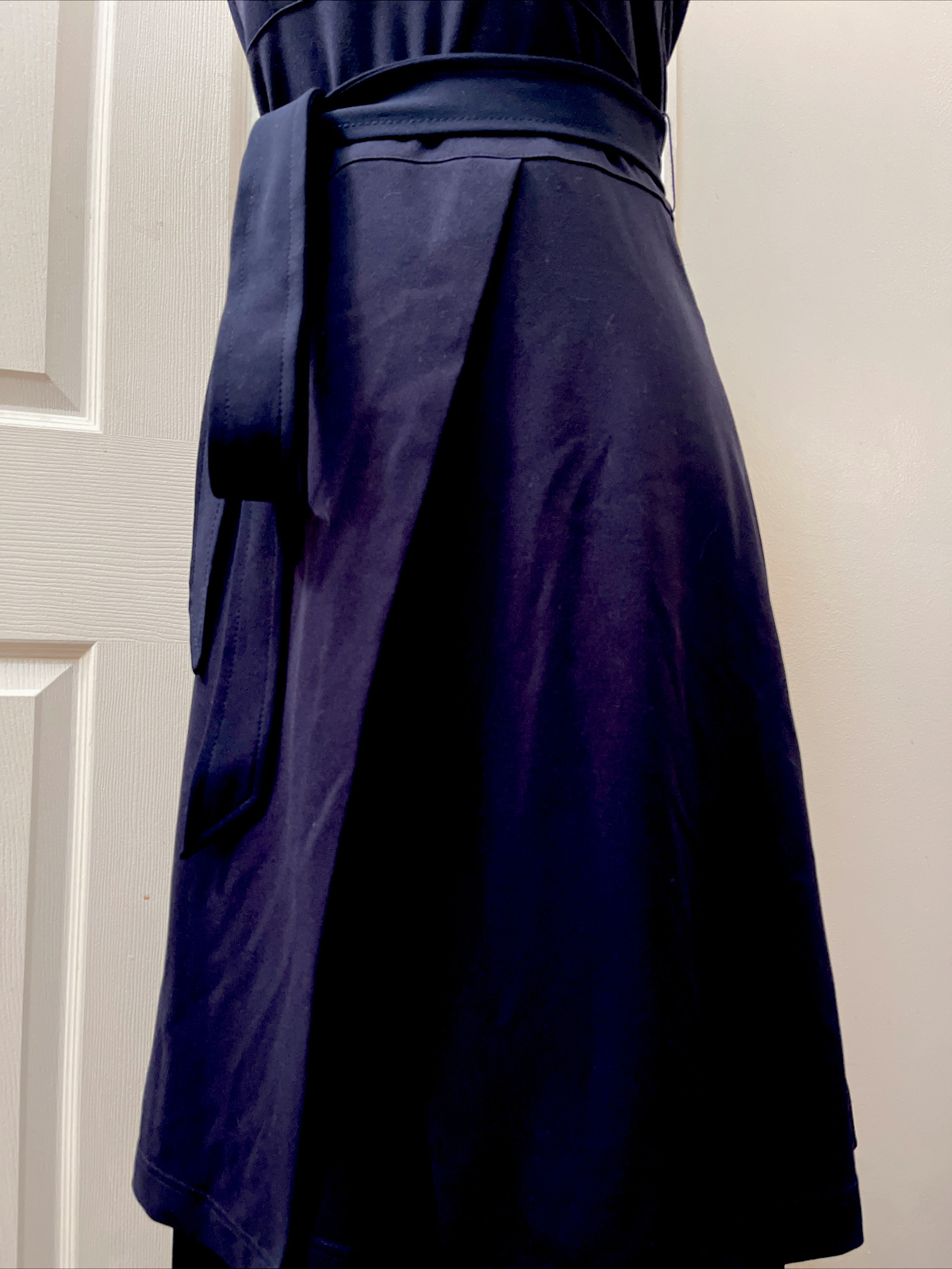 Nannette Solid Spandex Blend Lined🪬Tunic Dress With Belt,Size 4