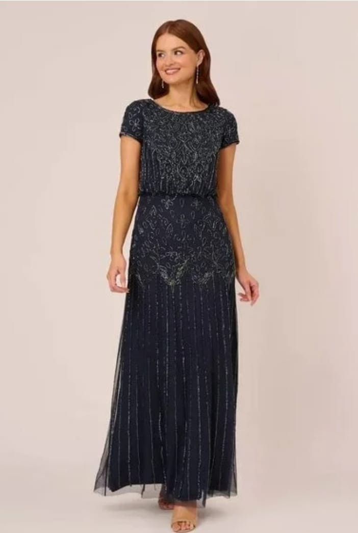 Adrianna Papell 191906600 Women’s Black Long Dress
