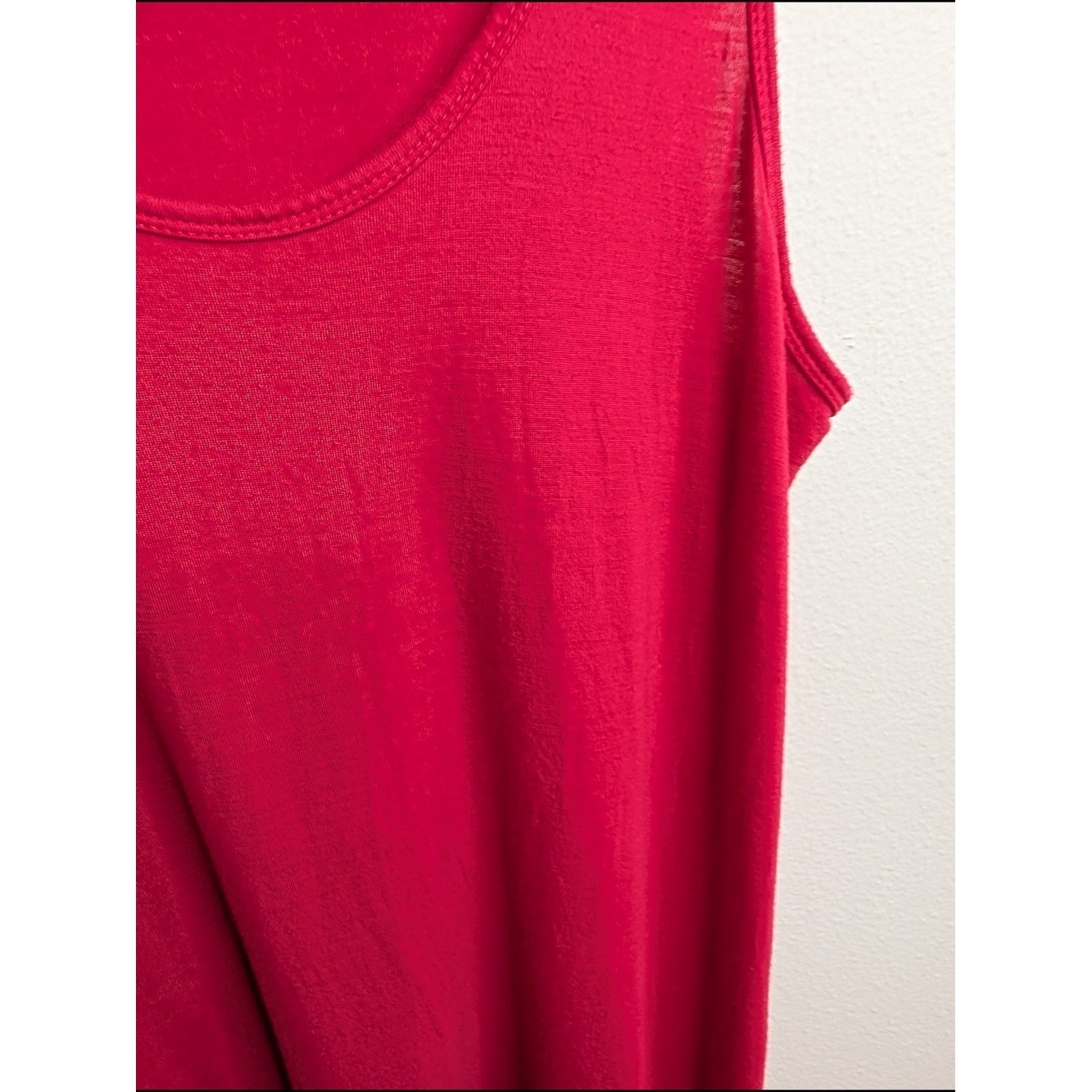 Great Northwest Indigo Paisley Border Tank Dress | Size XL | Raspberry Red