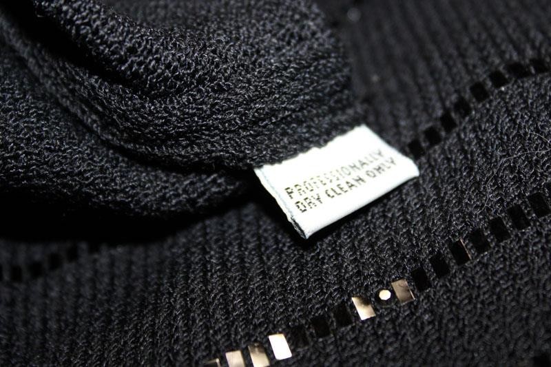 ST. JOHN Evening Knits Black Dress L Size 10 12 Long Sleeved Sequined Mock Neck