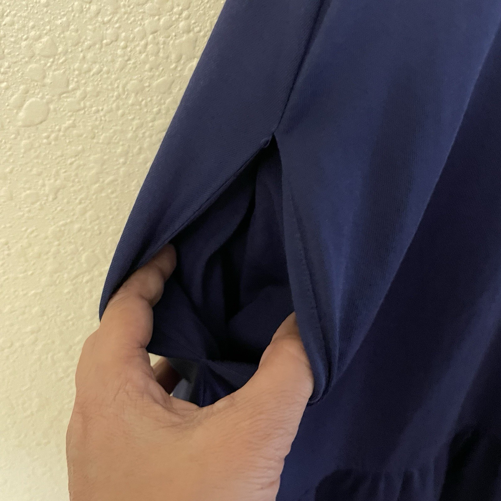 Peruvian Connection Brigitte Dress Pockets Blue Sapphire Women’s Sz XS B33