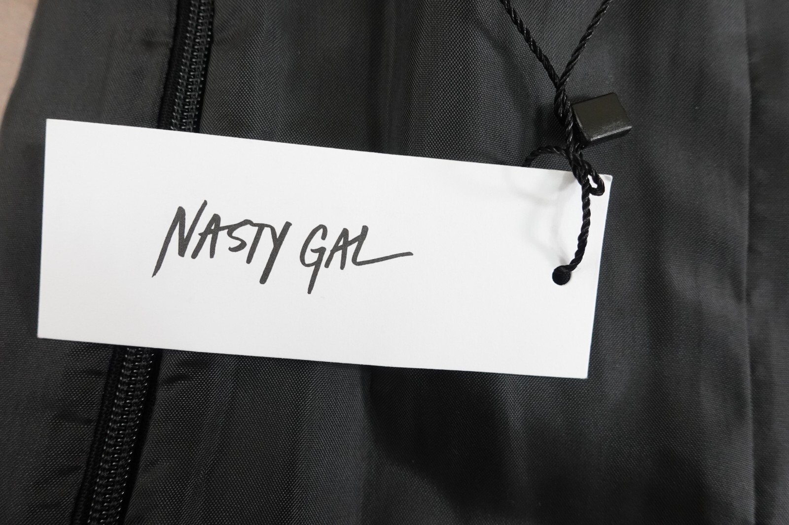 Nasty Gal Womens Size 8 Black Silver Tinsel Halter Neck Mini Dress NWT