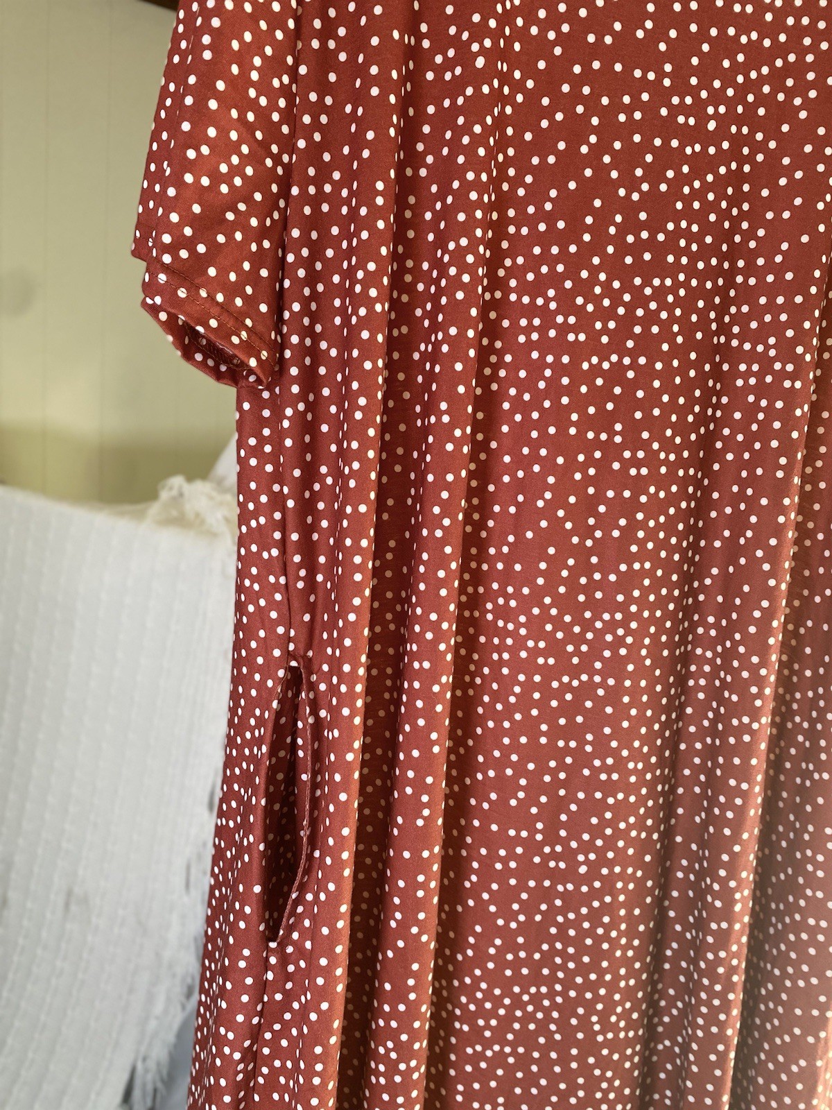 Women’s Summer Brick Red Polka For Dress 2XL Excellent Pre- Owned Condition!