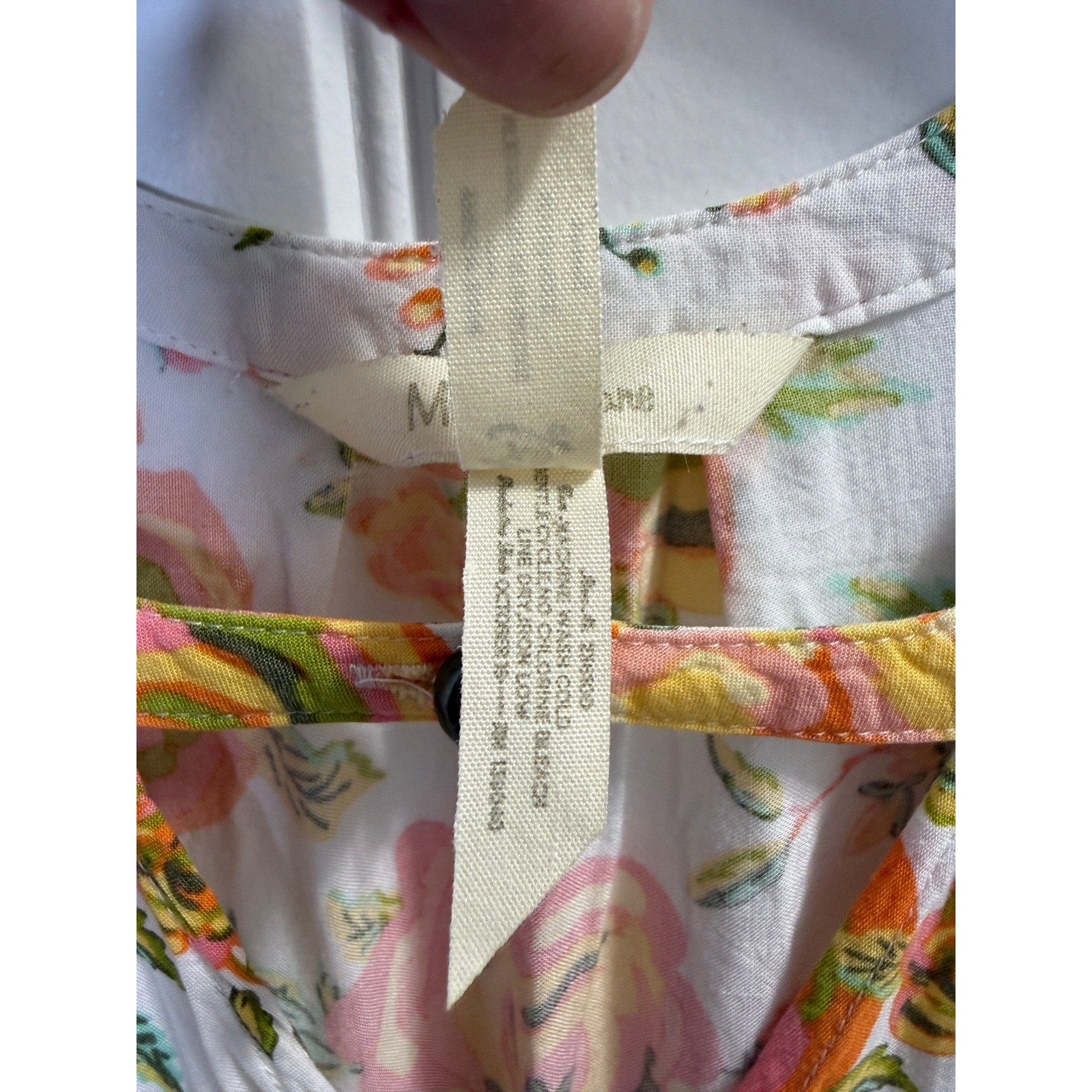 Matilda Jane Floral Tunic Dress XS White Pink Orange Boho Cottagecore