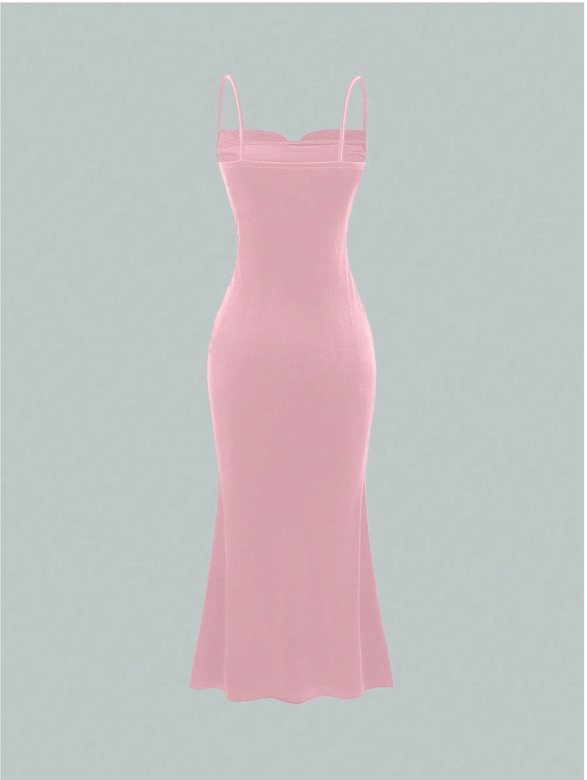 Pink MOD Solid Ruched Mermaid Hem Cami Dress Sz XS S M L