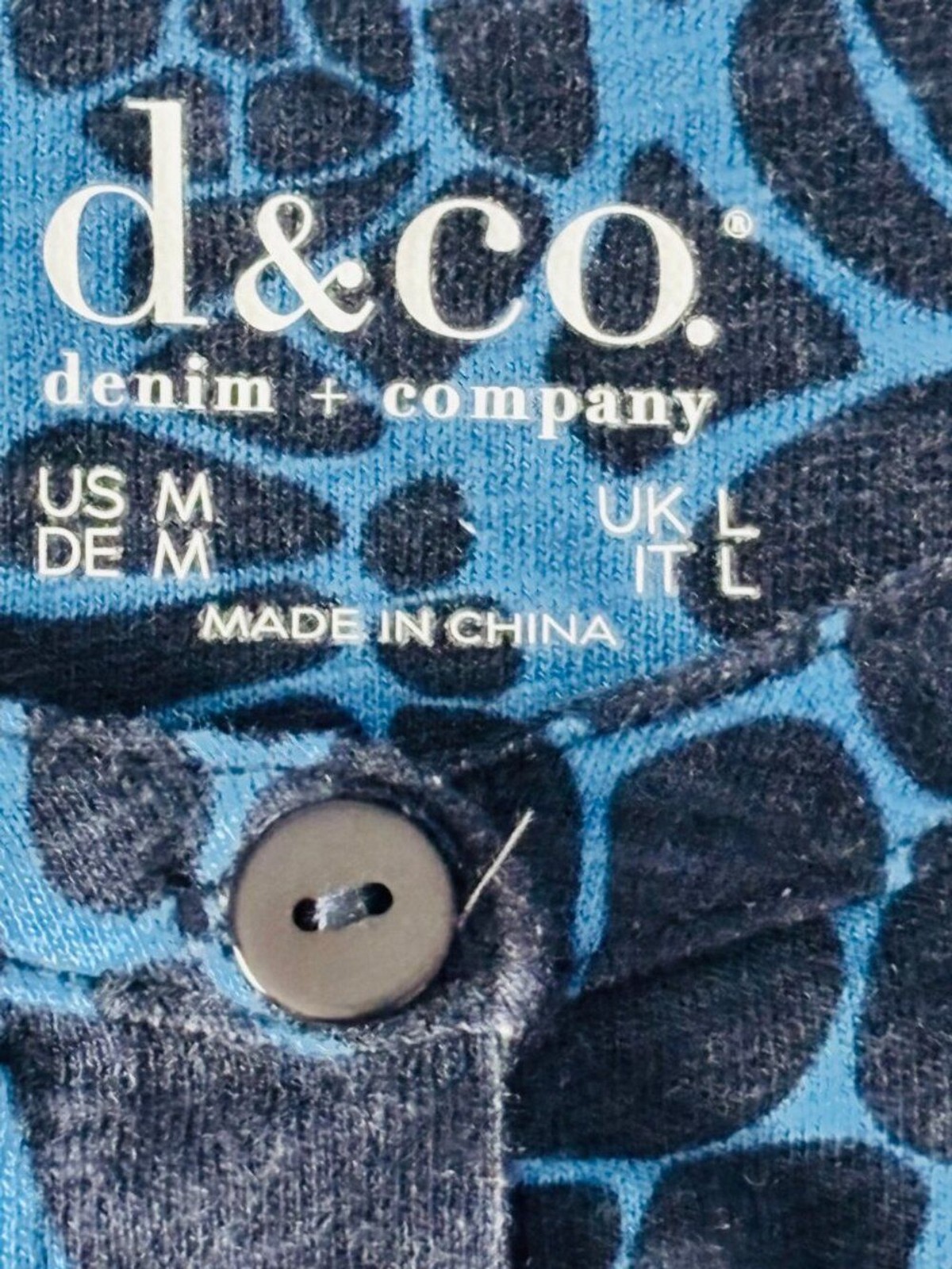 d&co Denim & Co Blue Black Sleeveless Maxi Dress Pockets Side Slits Size M