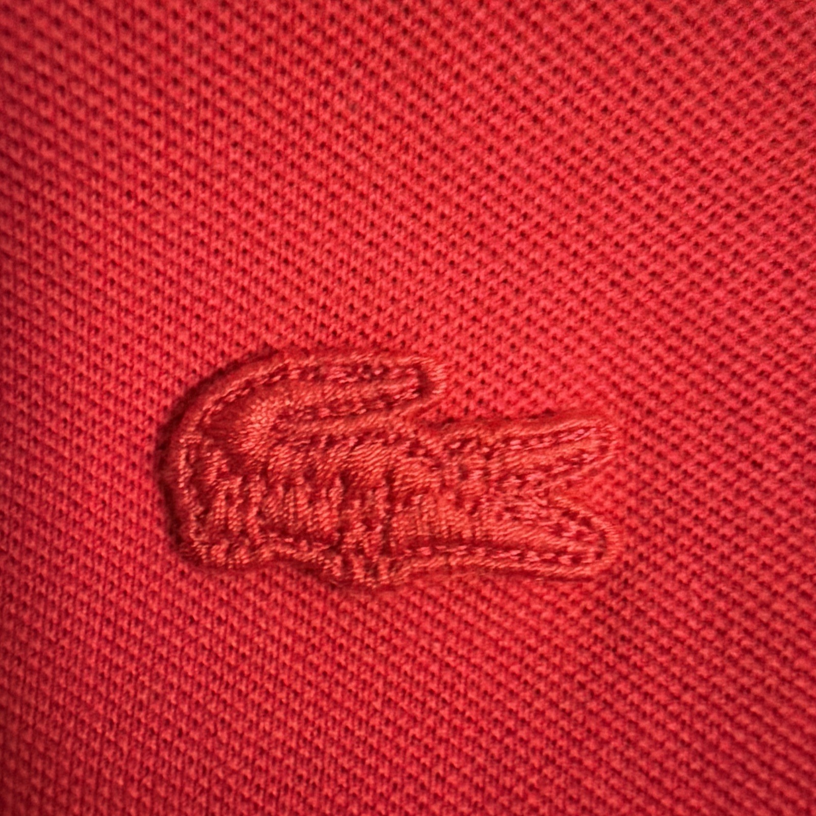 Lacoste Women’s 38 Solid Red Short Sleeve Pique Polo Dress