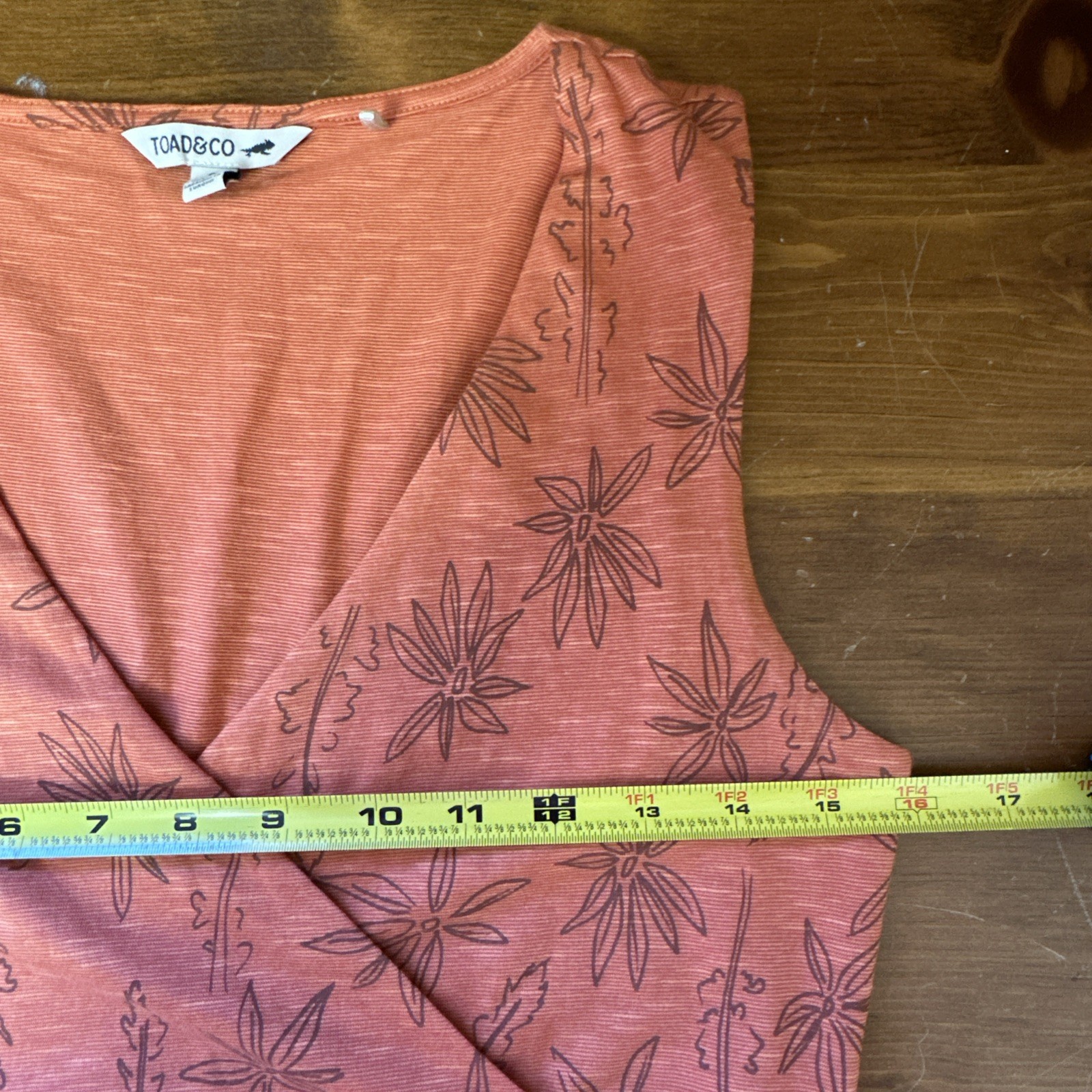 TOAD & CO Small Floral Faux Wrap Sleeveless Active Comfort Stretch Dress EUC