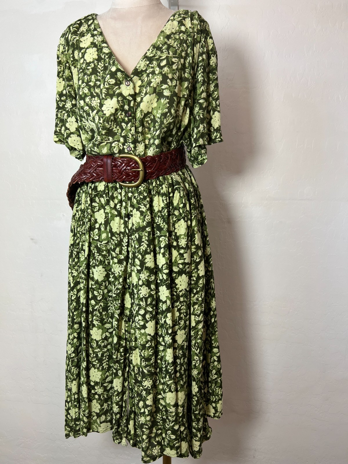 Woman Within 100% Rayon Floral Summer dress size 22 W