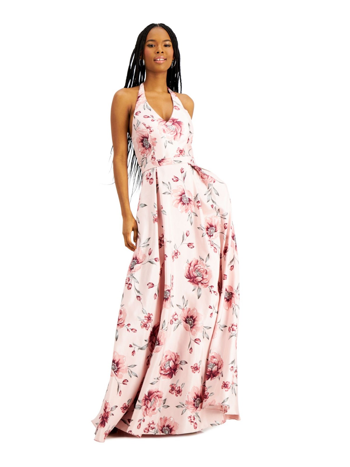 CITY STUDIO Womens Fit + Flare Dress Pink Sleeveless Formal Juniors 9