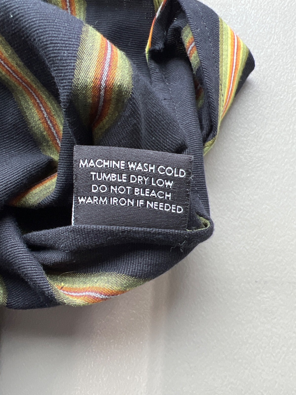 Joeleen Torvick Stripe Button Front Shirt Dress Size Small Tie Cuffs Black Multi