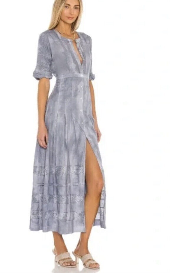 LoveShackFancy Edie Tie Dye Button Dress XS $135 Gorgeously Romantic