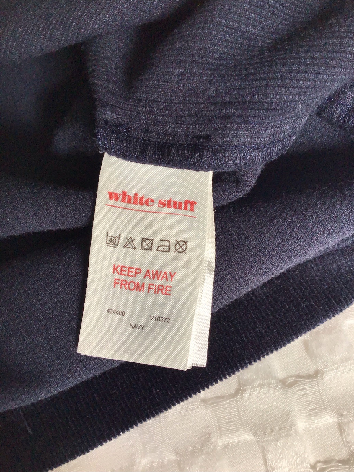 White Stuff Navy Needle Cord Pinafore Dress 16