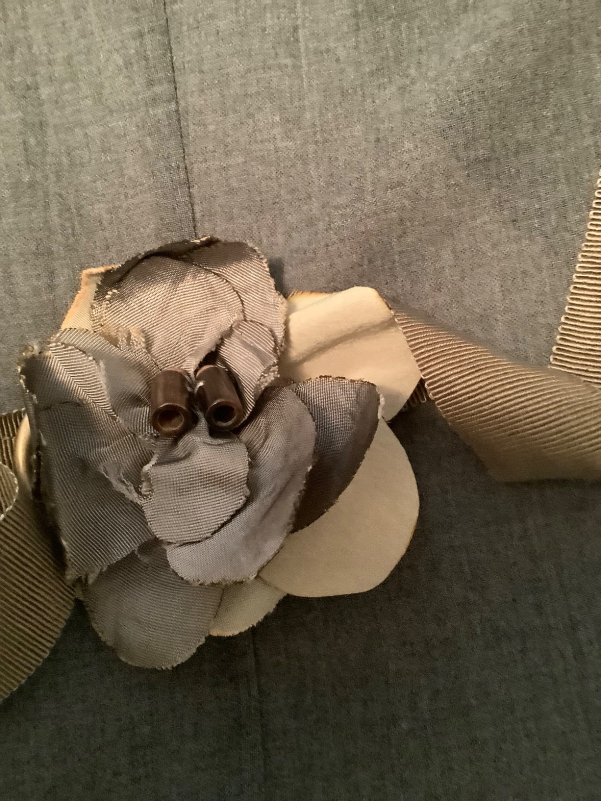 Brunello Cucinelli Grey 2 piece Belted Mini Dress w Draped Over Top Silk Linen S
