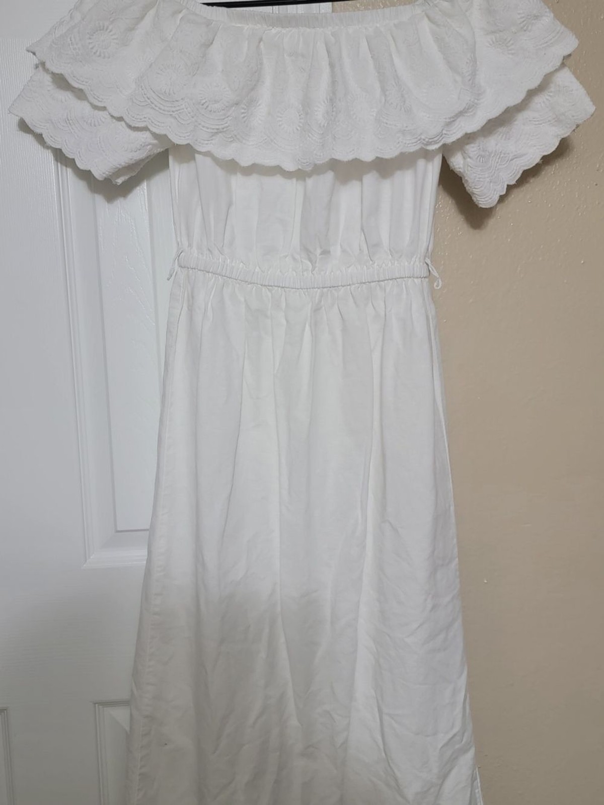 GAP Off-Shoulder White Midi Dress