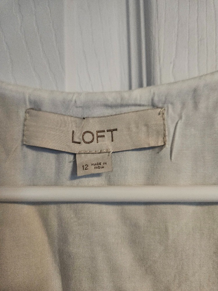 Loft Blue and White Dress