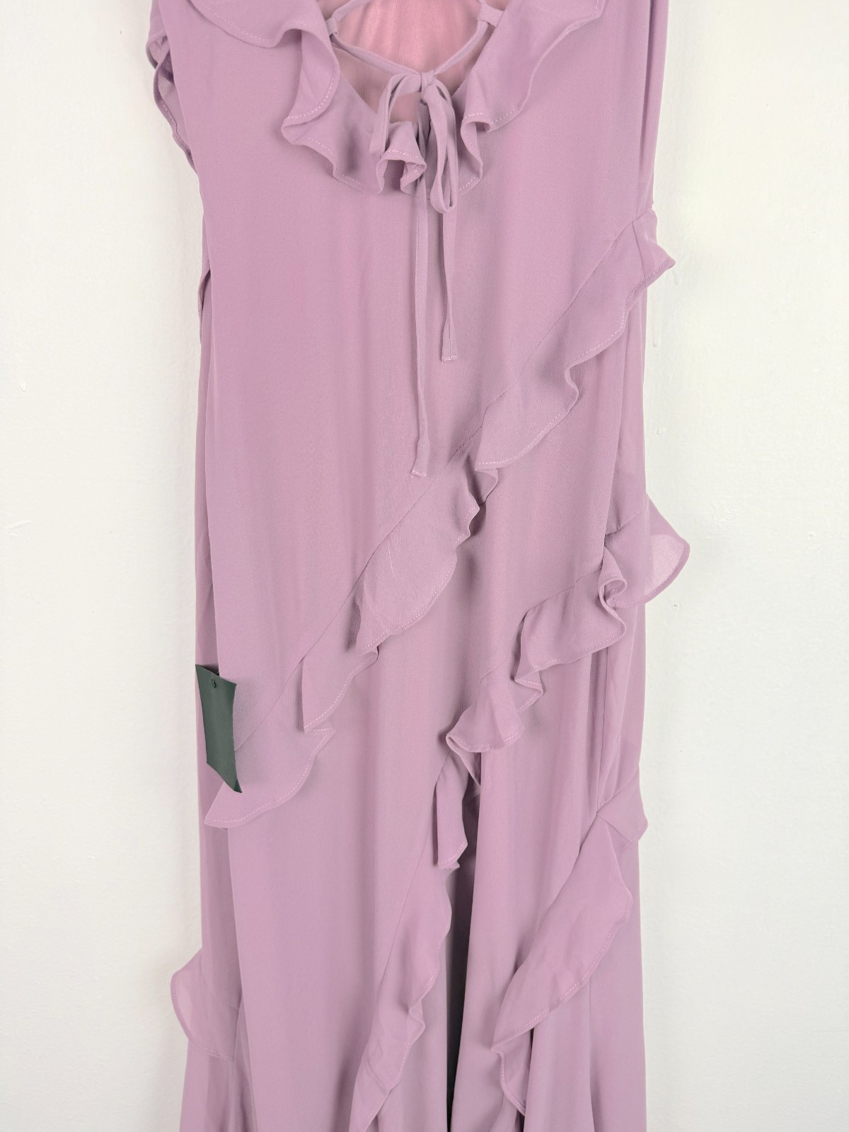 NWT Lulus Fancy Sweetness Lavender Ruffled Lace-Up Sleeveless Maxi Dress XXS