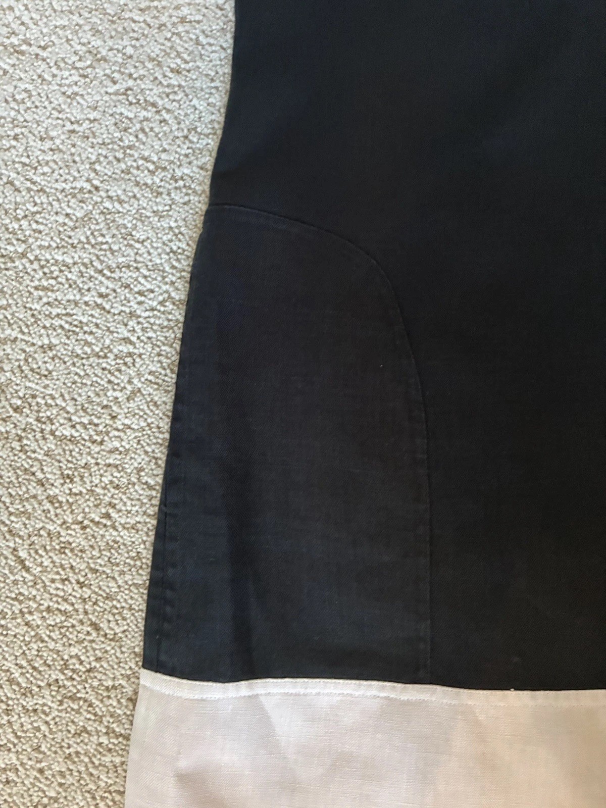 Michael Kors, Black And Ivory Short Linen Tunic Caftan Size 8