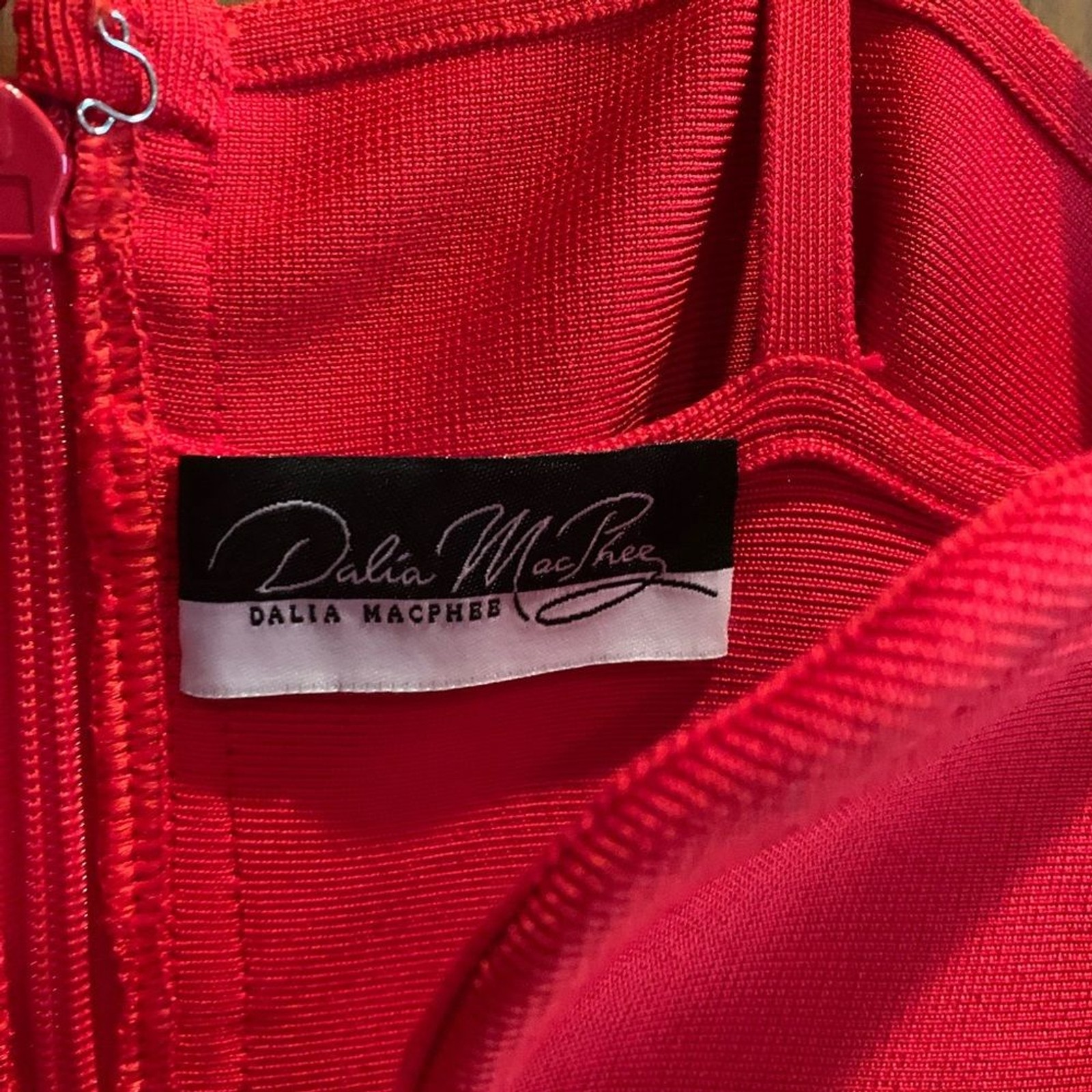 Dalia Macphee Off the Shoulder Bodycon Red Dress M