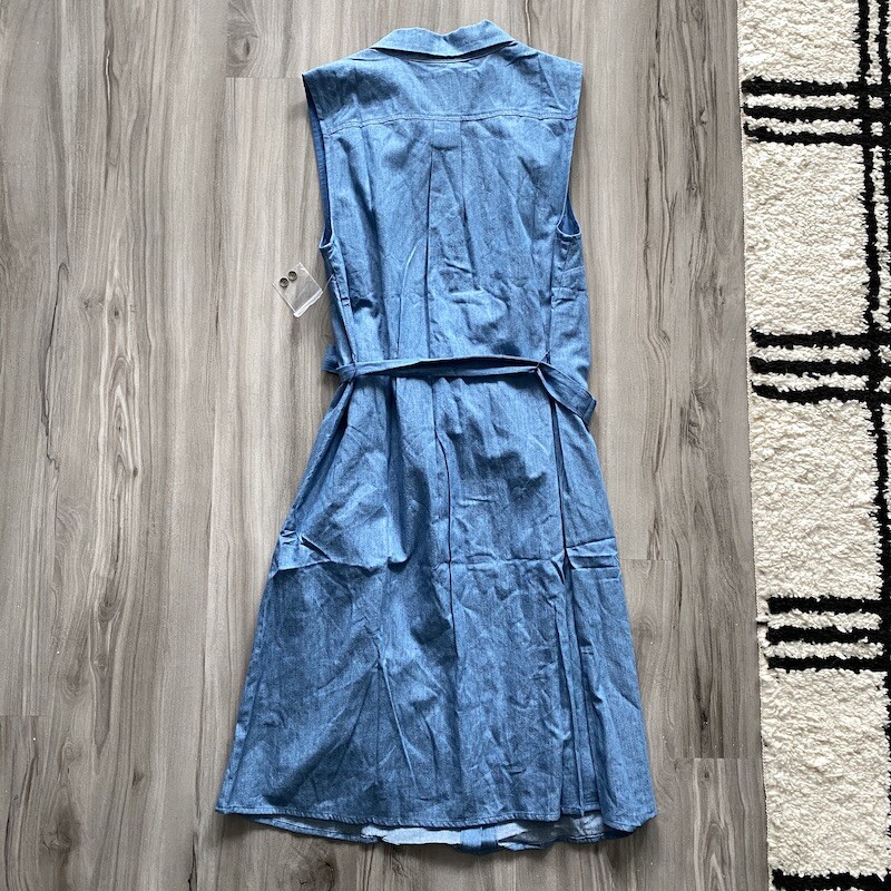 Modcloth NEW Shared Vision Chambray Embroidered Shirt Dress Size Small