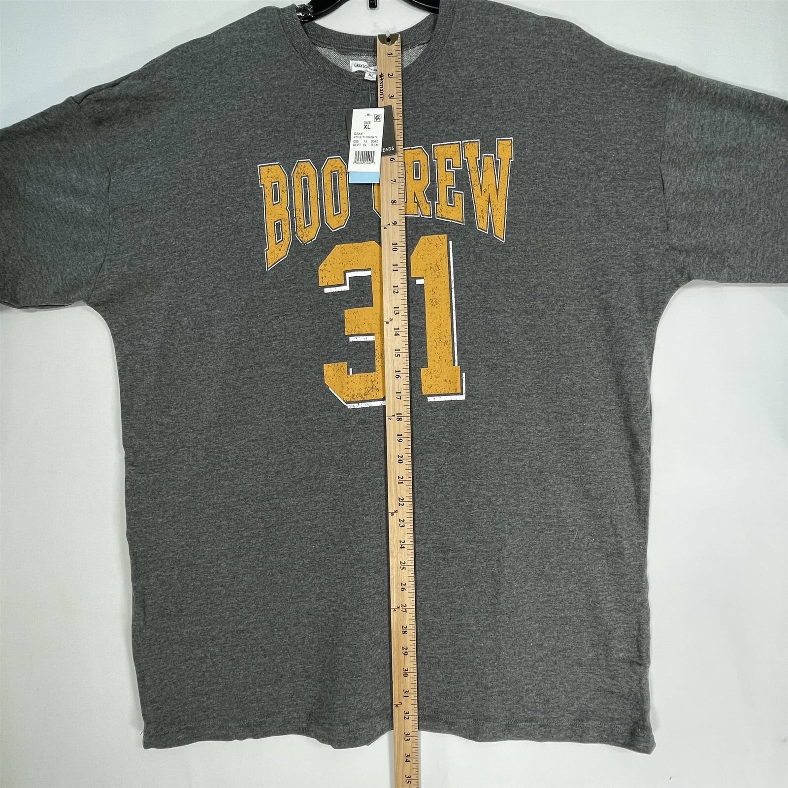 Grayson Thread Boo Crew Graphic Sweatshirt Dress X-Large Mini Relaxed Fit Gray