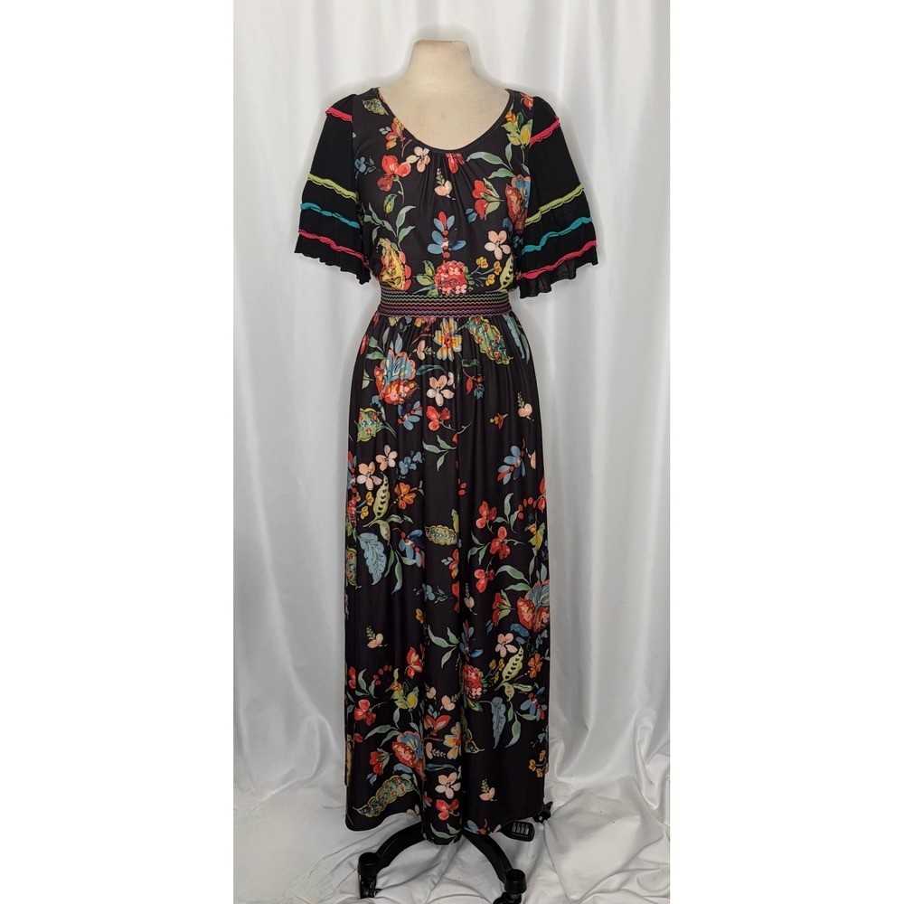 NWT!! Anthropologie ALDOMARTINS Catalonia Floral Paisley Maxi Dress Medium