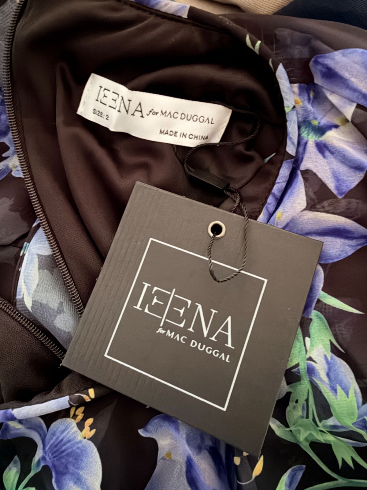 NWT Ieena for Mac Duggal 56028 High Neck Cape Mini Dress Size 2