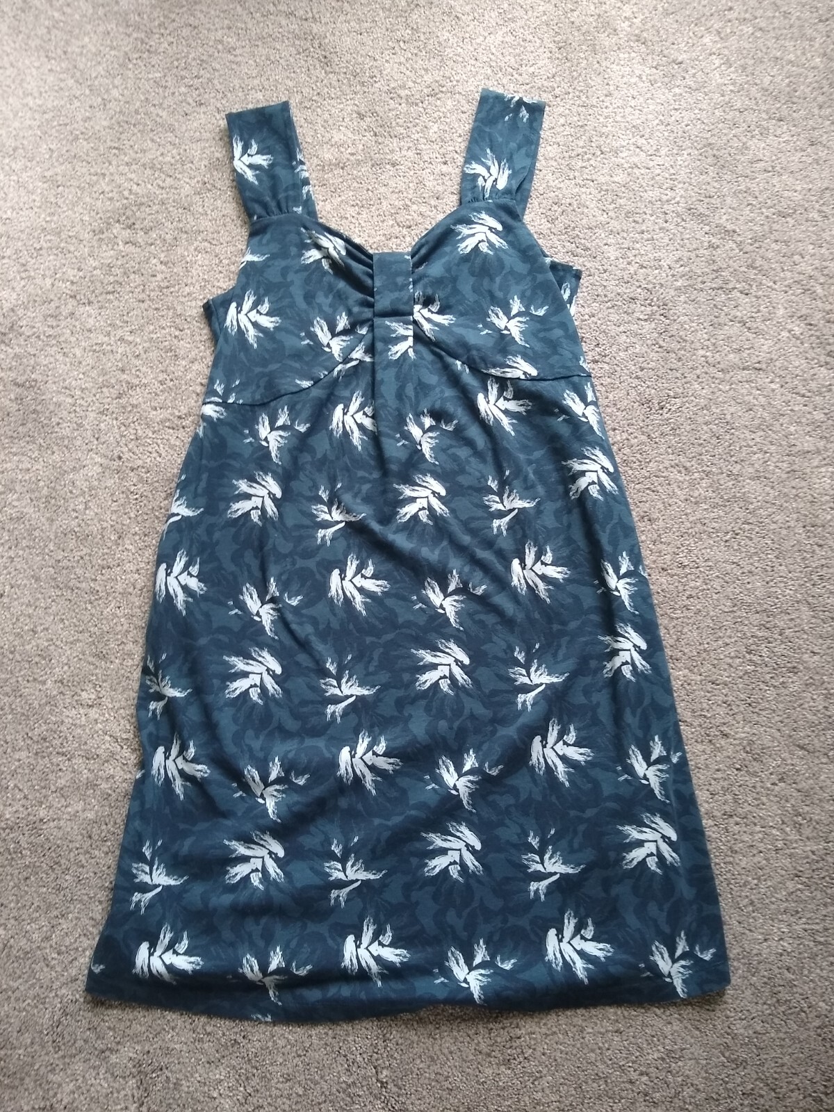 Old Ranch Western Cowgirl Dress Floral Navy Blue Size Medium