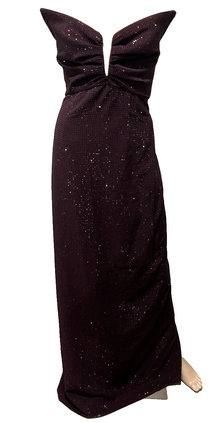 Roland Mouret Crystal Embroidered Long Maxi Gown Evening Dress UK 12 US 8 FR 40