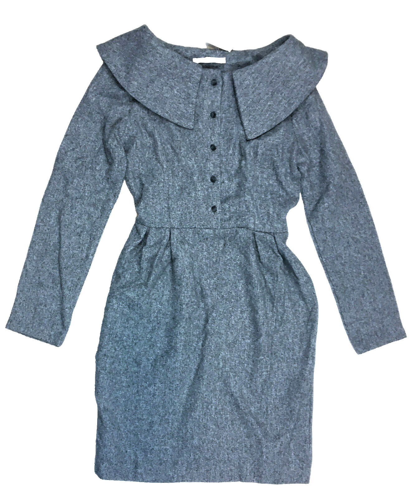 Cherrykoko Capelet Button Down Sheath Dress, Gray, One Size MSRP $60.90