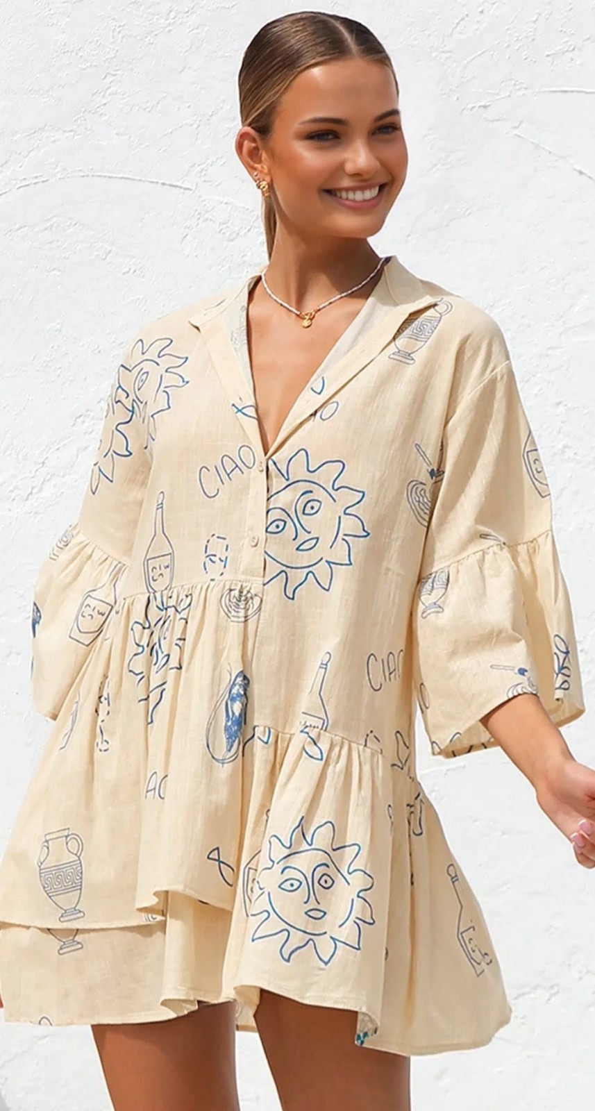 Commense Oversized Mini Dress NWT Size XS Would Fit Up To Med-Large