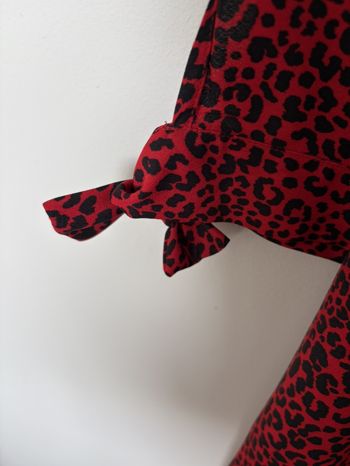 Dove Dancing Leopard Red/Black Animal Print Long Shirt Dress Size 10 RRP £40