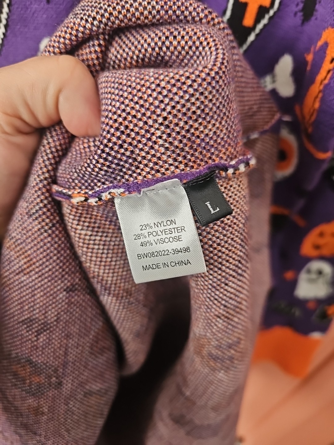 NWT Women’s Size Large Spooky Smiles Halloween Sweater Dress Ghost Pumpkin +