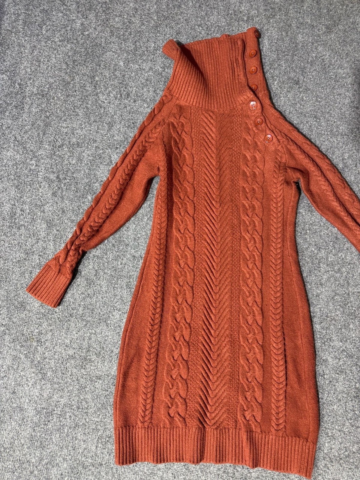 👗 BLENCOT Women’s Knit Sweater Dress – Brown (Size Large)