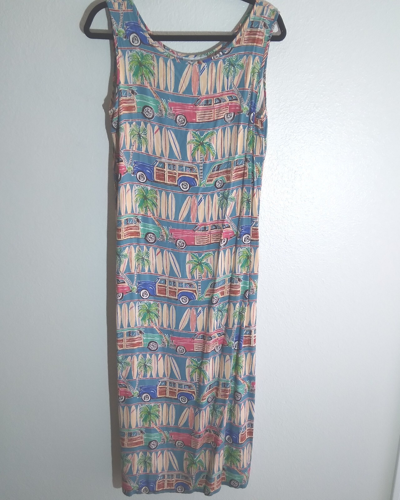 Beck Sports Women’s Classic Car Woodys Summer Tank Dress Size Large Sleeveless