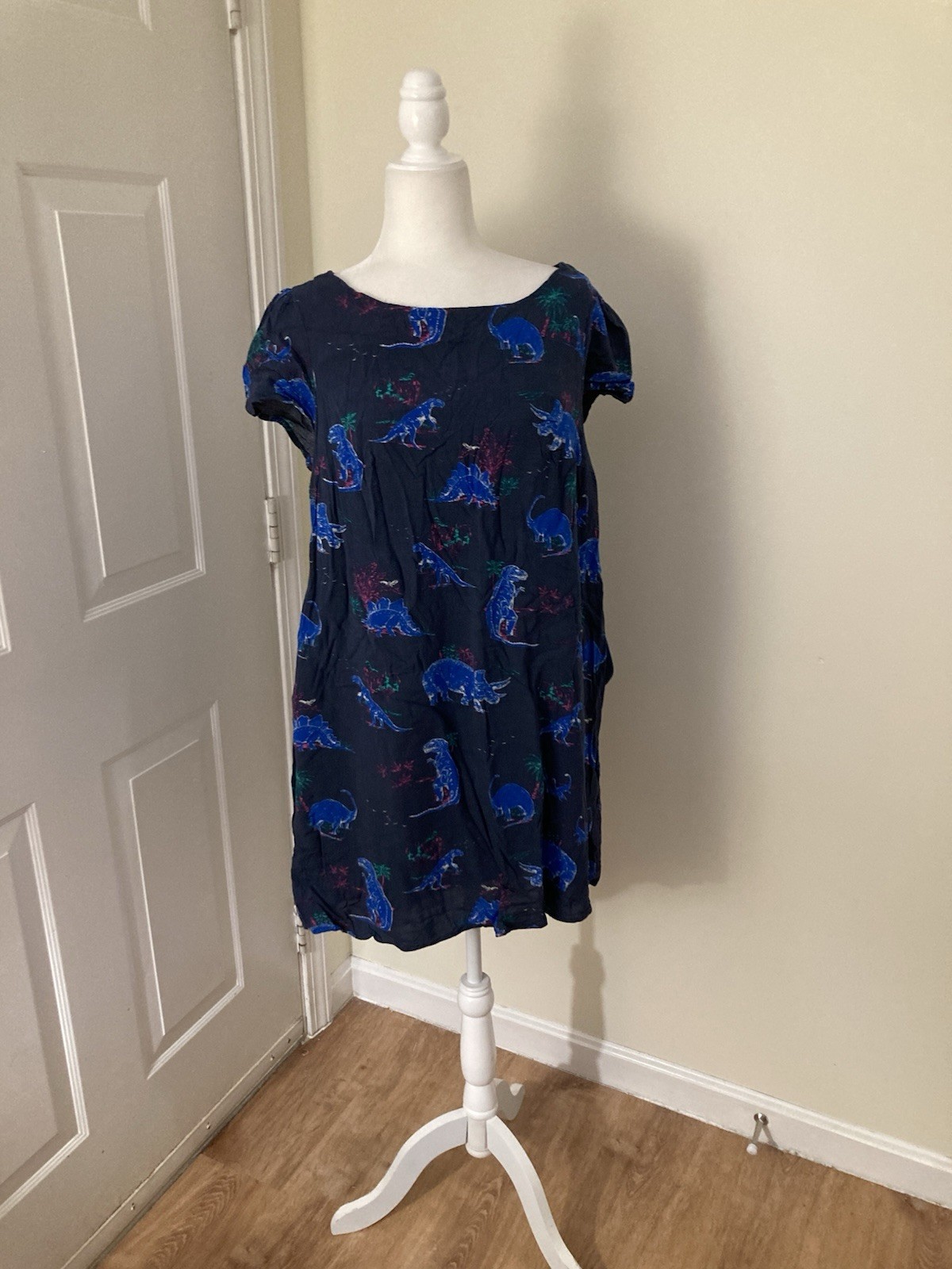 ModCloth Always On The Way Dinosaur Print Dress Size 1X