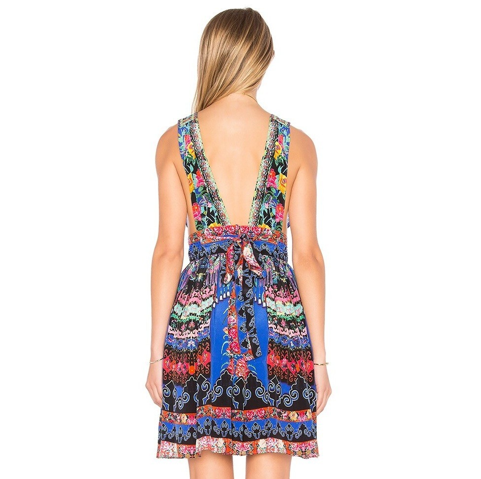 Camilla Pretty Precession V Neck Short Dress Size Small