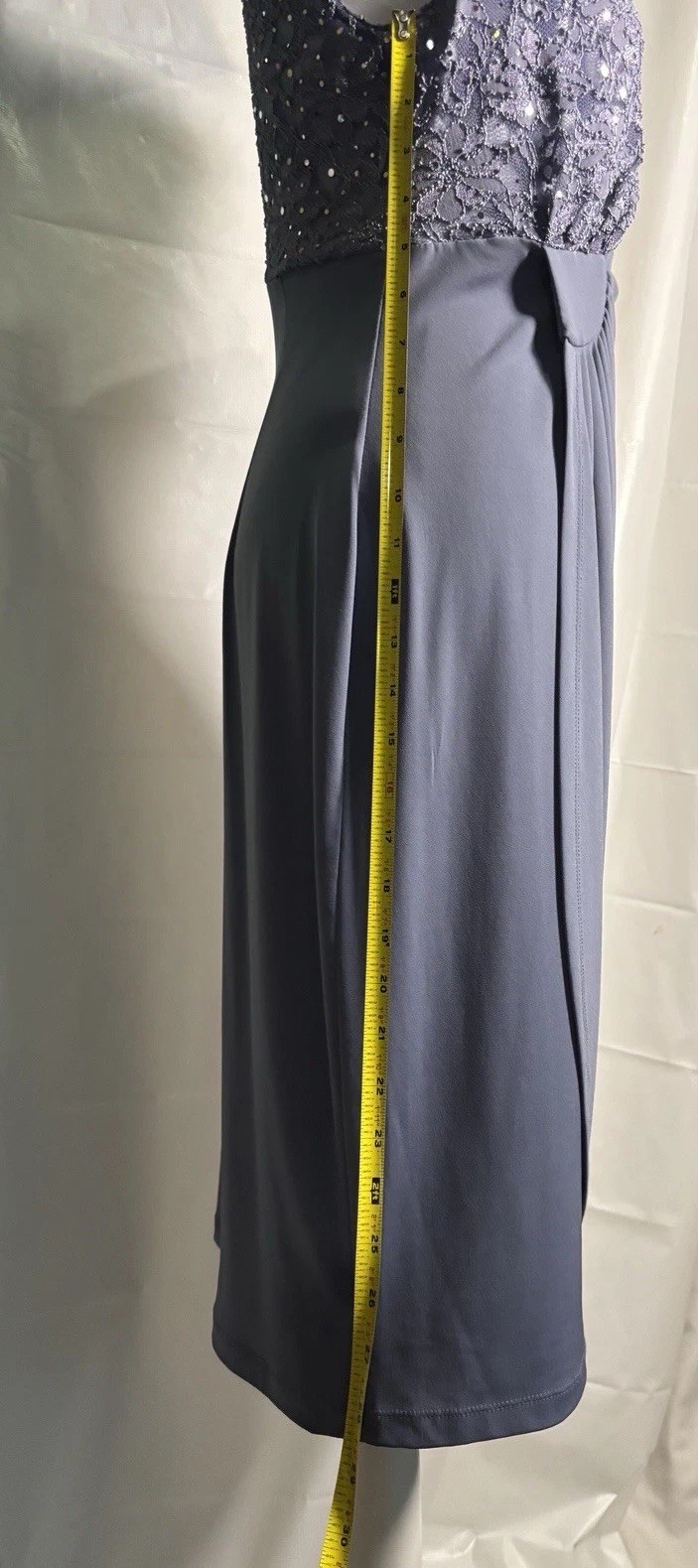 connected Apparel Women’s Silver Sequen Dresssequin dress gray 8