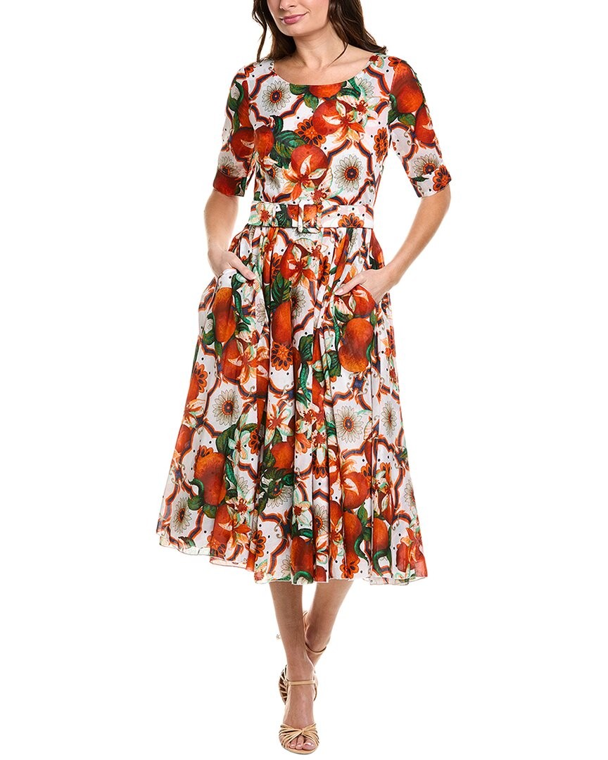 Samantha Sung Aster Midi Dress Women’s Orange 4