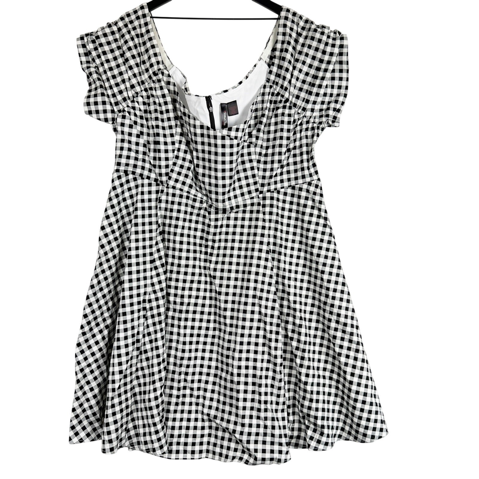 New Torrid Retro Chic Gingham Swing Dress Black White $89 – 26 4 4X