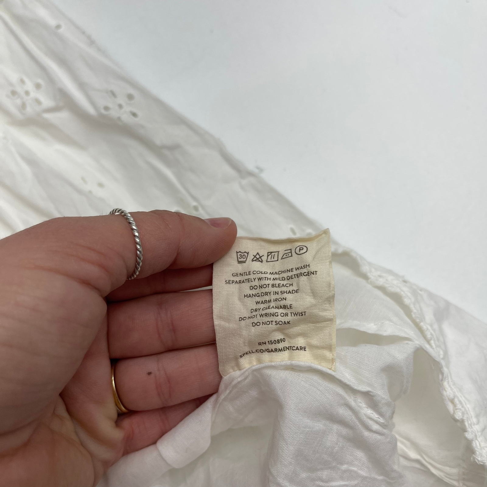 Spell & The Gypsy Collective Bo Mini Dress White Women’s Size Medium New Defects