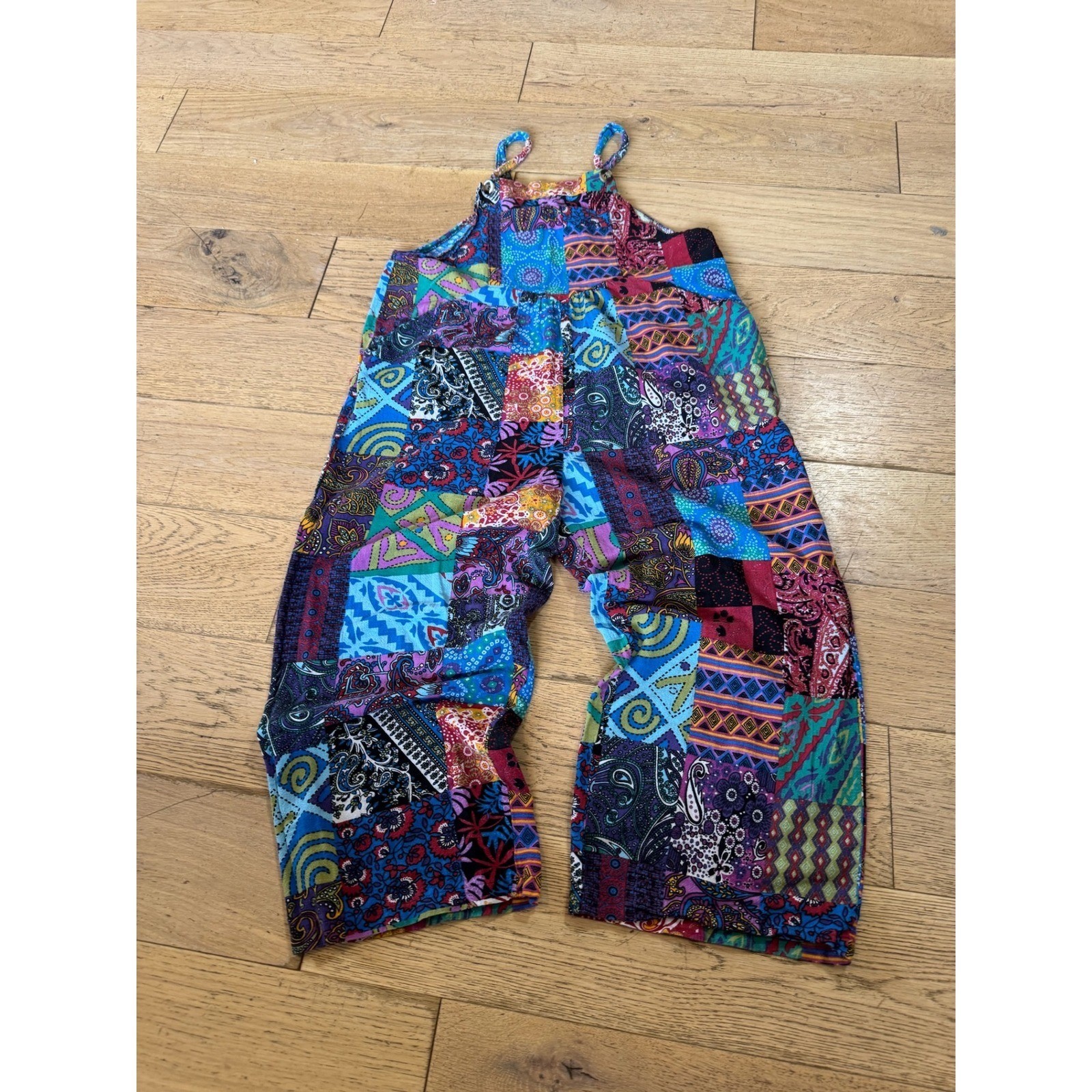 Boho Patchwork Romper Bohemian Hippie Festival Summer (724)