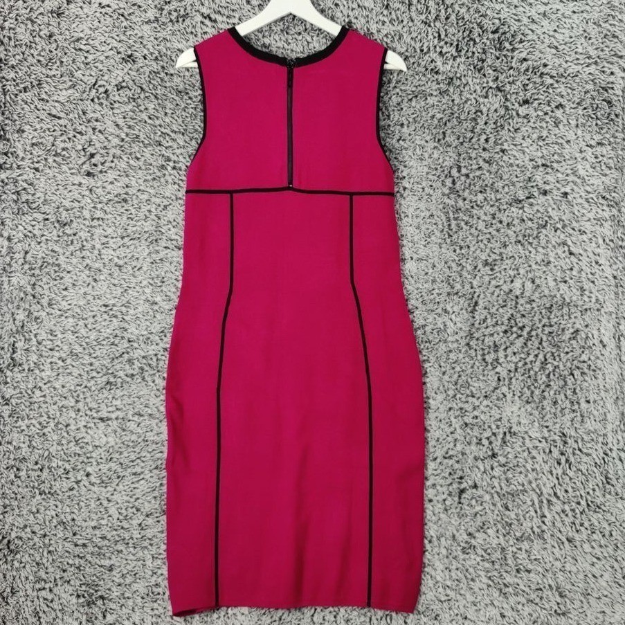 Michael Kors MMK Womens Minimalist Sophisticated Chic Bodycon Dress M Pink Black
