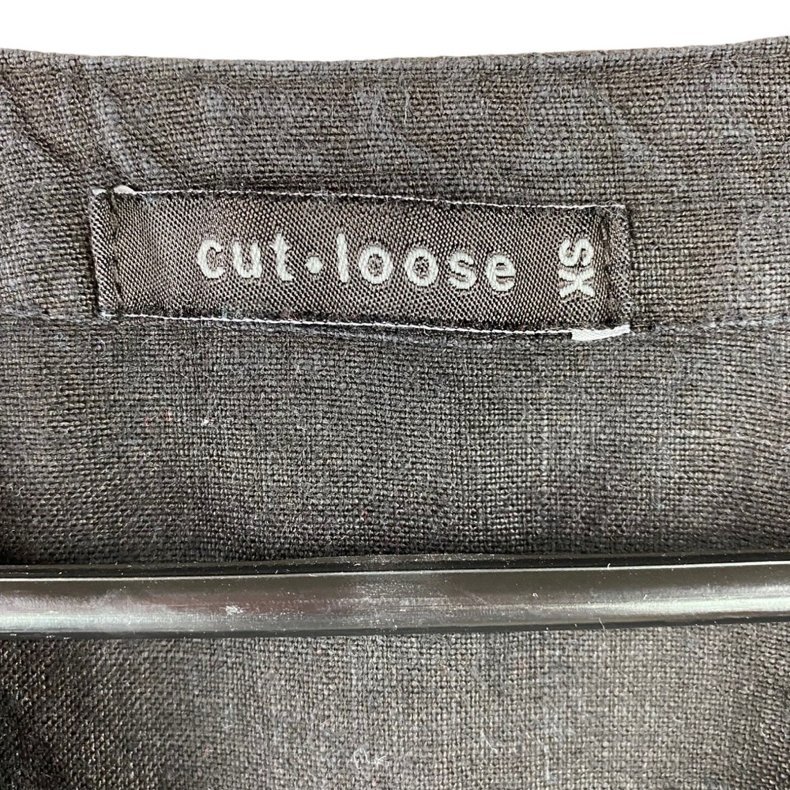 Cut Loose 100% Linen Sleeveless Shift Dress Tunic Size XS Black Lagenlook