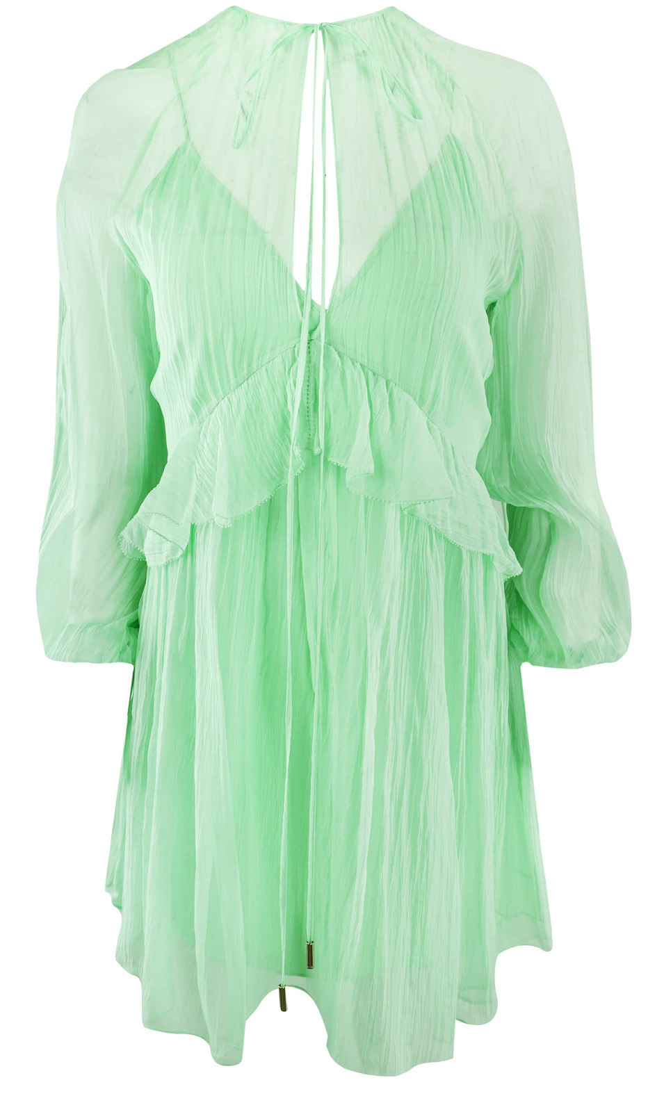 Gucci Chiffon Cape Dress in Pale Green