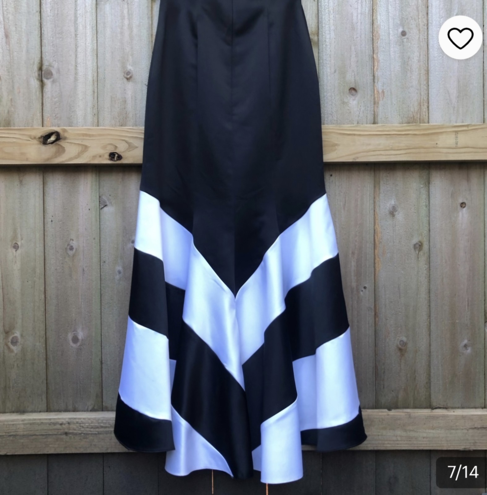 Jessica McClintock Size 1 Strapless Sweetheart Satin Striped Long Gown