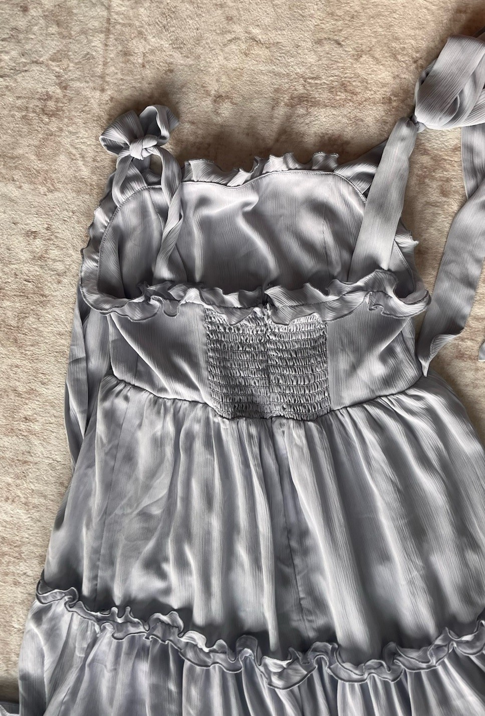 Woman’s Judith March Size S Powder Blue Long Layered Cocktail Zip Up Dress