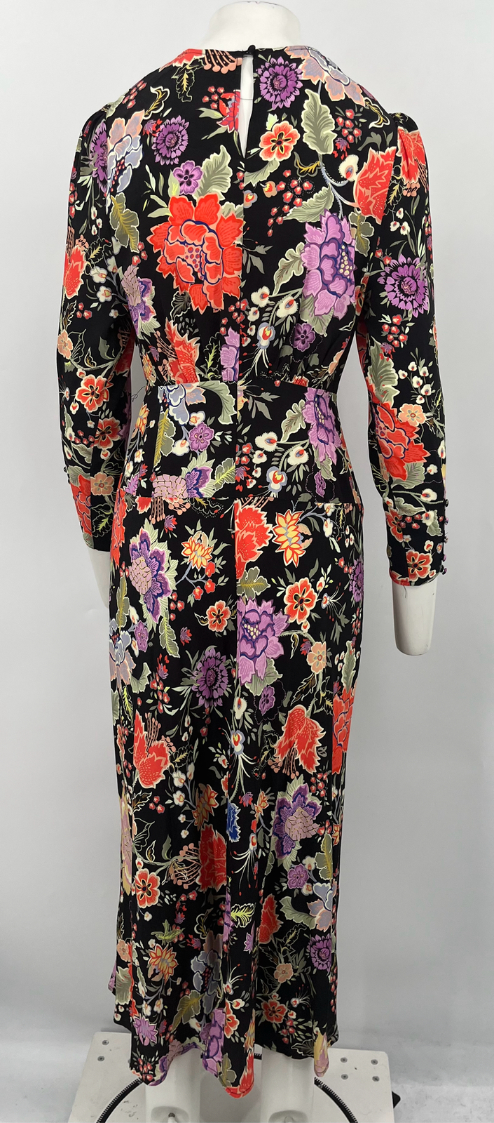 Rixo ‘Greta’ Floral Print Long Sleeve Midi Dress sz 2 NWT