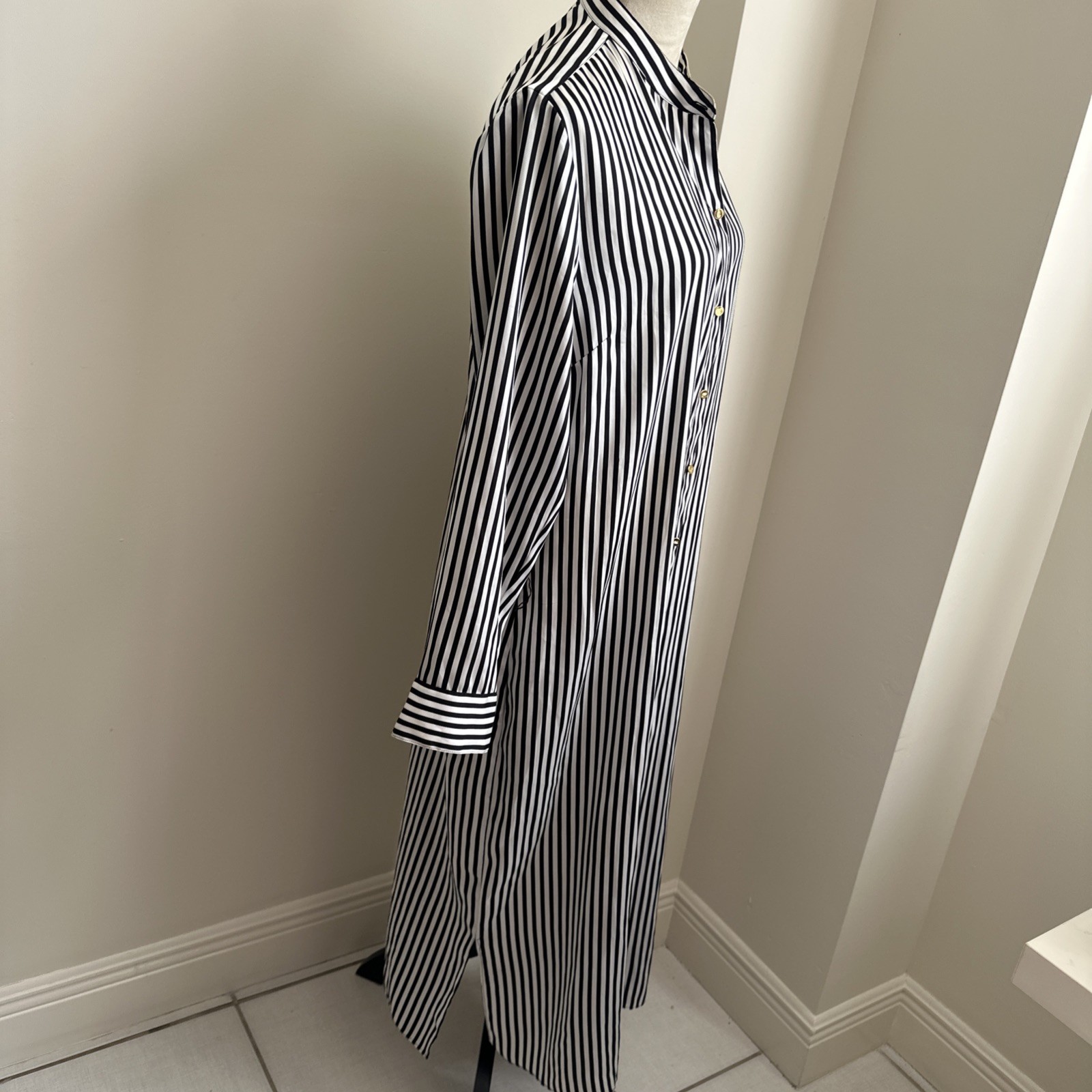Lauren by Ralph Lauren Striped Bicolor Shirt Dress. Sz 14. See pics.