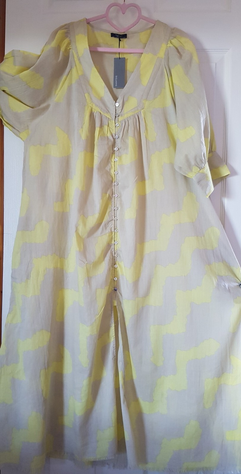 PARFOIS Summer Beach Maxi Dress Robe Cover Up Flowing Relaxed Sz M/L Holiday